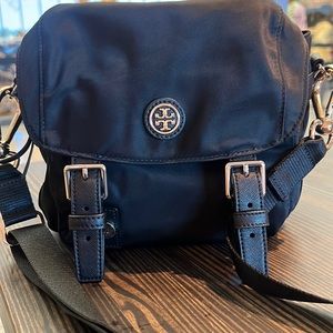 Tory Burch small messenger bag, nylon.  7x6x4